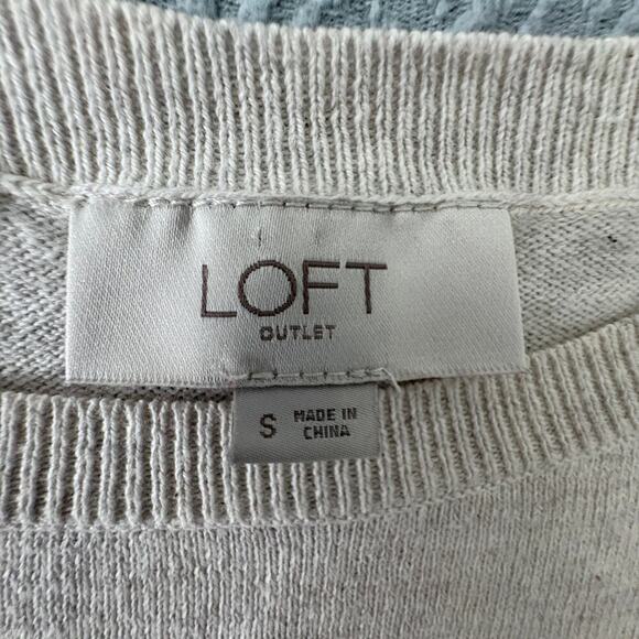 LOFT Deer Sweater Womens S Beige Winter Reindeer Holiday Pullover Knit Softgirl - Picture 3 of 6